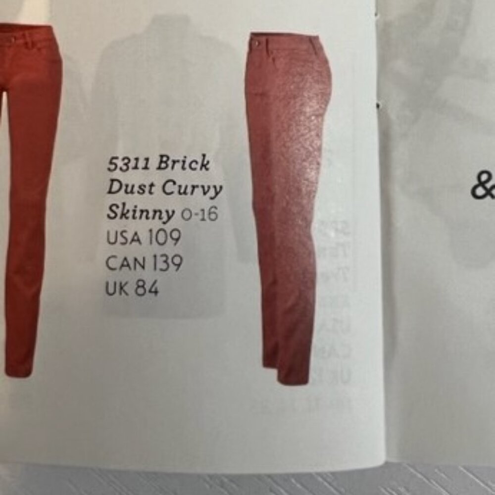 Cabi Size 8 Brick Dust Curvy Skinny